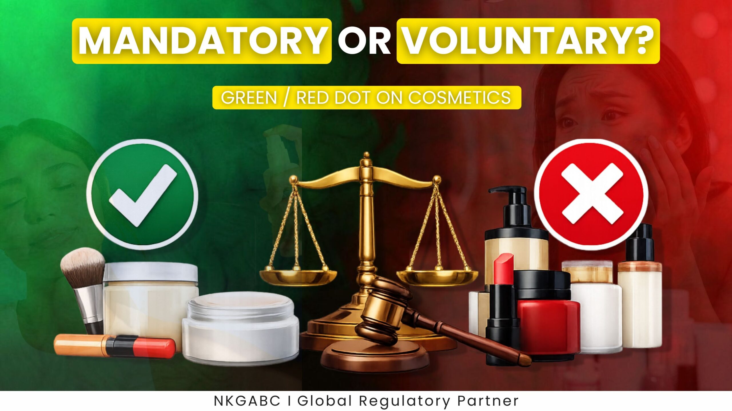 Vegetarian Non Vegetarian Logo on Cosmetics India