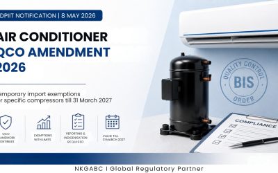 Air Conditioner QCO Amendment 2026 notification for compressor import exemptions
